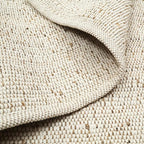 Jute Cotton Hand Woven Natural Farmhouse Area Rug for Living Room Bedroom Kitchen Hallway Entryway- Rustic Vintage Bohemian Decor - (2' x 3' Cotton Jute)