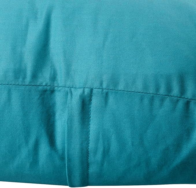 Thmyo 4-Pack 100% Cotton Comfortable Solid Decorative Throw Pillow Case Square Cushion Cover Pillowcase Sublimation Blank Pillow Covers DIY Throw Pillowcase for Sofa(16x16 inch/ 40x40cm,Lake Blue)