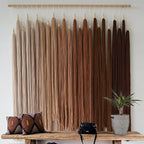 IOWER Macrame Wall Hanging Yarn Fiber Wall Art Beaded Tassel Home Decor for Bedroom Living Room 39" W x 45" L