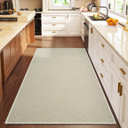 3x5 ft Area Rug Entryway Runner Rug Non Slip Washable, Boho Woven Kitchen Runner Rugs Door Mat Entry Rugs Carpet for Indoor Foyer Backdoor Hallway Floor Bedroom Living Room, Beige
