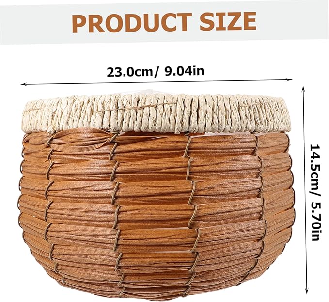 VICASKY Hand Woven Rattan Plant Pot Decorative Flower Basket for Use for Succulents Cacti and Flowers with Craftsmanship