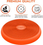 Bouncyband – Wiggle Seat – Orange, 13” D – Large Sensory Cushion for Kids Ages 6-18+ – Promotes Active Learning, Improves Student Productivity, Includes Easy-Inflation Pump