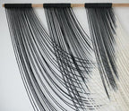 Jakalin Macrame Wall Hanging Black And White Dip Dyed Large Fiber Wall Art Macrame Wall Decor Boho Bedroom Living Room Wall Decor,59" W x 33" L