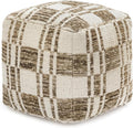 Anji Mountain Pouf Ottoman Foot Rest, Handmade Ottoman Pouf, Comfortable Foot Stool, Decorative Floor Seating for Living Room Decor, Bedroom & Home Décor Accent - Harbor Lattice