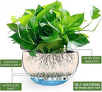 Dexceder 13.5 Inch Large Self Watering Hanging Planters Indoor Outdoor, Thickened Hanging Basket Flower Plant Pot with Water Level Indicator (Brown)