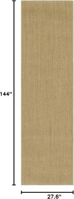 Martha Stewart x SAFAVIEH Area Rug Collection - 2'3" x 12' Runner, Green, Sisal & Jute, Farmhouse Style, Ideal for Living Room, Foyer, Bedroom, Hallway (MSR9501Y)