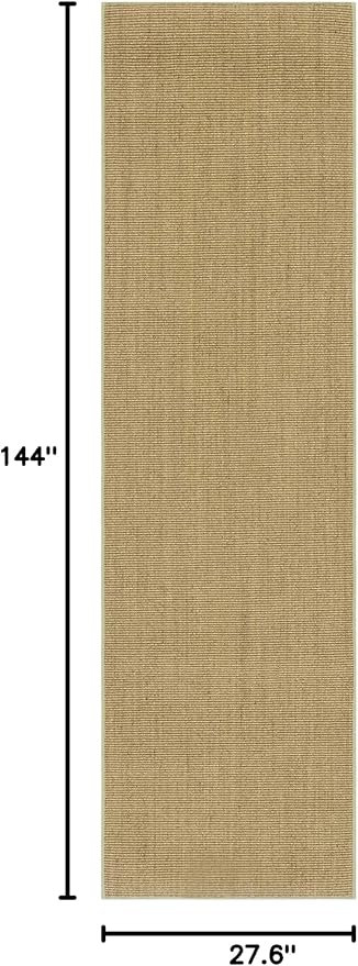 Martha Stewart x SAFAVIEH Area Rug Collection - 2'3" x 12' Runner, Green, Sisal & Jute, Farmhouse Style, Ideal for Living Room, Foyer, Bedroom, Hallway (MSR9501Y)