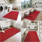 2x5 ft Hallway Runner Rug Boho Woven Washable Long Kitchen Runner Rugs Mat Non Slip, Soft Entryway Laundry Hall Runner Floor Carpet for Indoor Backdoor Bedroom Kitchen Living Room, Red