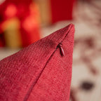 Home Brilliant Throw Pillow Cover 26 x 26 Linen Decorative Euro Sham Red Pillow Cover for Couch Sofa Patio, 26x26 inches(66cm), Burgundy