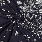 Neasow Bohemian Tapestry Wall Hanging, Black and White Floral Tapestry with Dotted Daisy Medallion Print Bedroom Boho Hippie Home Decor 36×48 inch