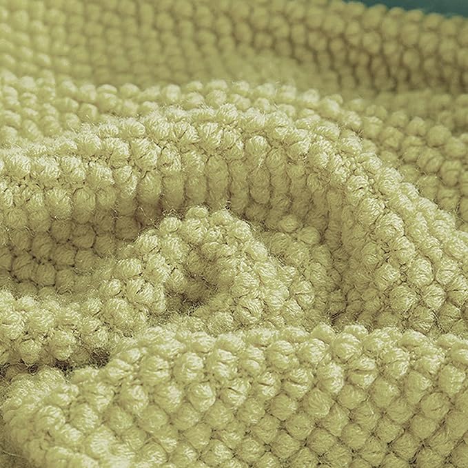LOMAO Knitted Throw Blanket with Tassels Bubble Soft Lightweight Blanket Textured Lightweight Throws for Couch Cover Home Decor (Lemon Yellow, 50x60)