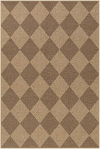 Lahome Colette Checkered Easy Jute Rug, 2x3 Entryway Rug Indoor Outdoor Front Door Mat, Farmhouse Neutral Non Slip Non Shedding Washable Kitchen Mats for Floor Foyer
