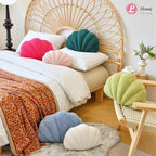 Pink Seashell Throw Pillows, Shell Shaped Throw Pillows, 13 Inch Soft Home Decorative Pillow Plush Cushion for Bed Couch Living Sofa Room Decor Accent Throw Pillow