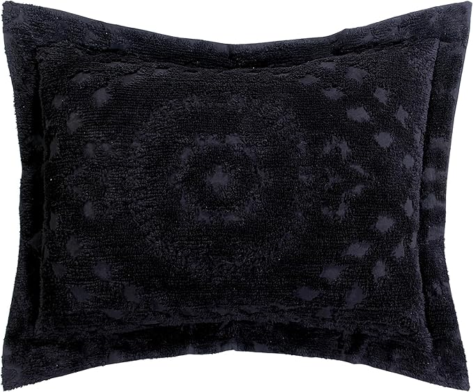 Better Trends 3 Pieces Set Chenille Bedspread Full/Double Size 100% Cotton Chenille Bedding Lightweight Medallion Pattern Bedroom Decor Rio Collection
