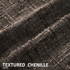 decorUhome Dark Brown Chenille Euro Sham Throw Pillow Covers 24x24 Set of 2 Textured Soft Cozy Slubby Couch Pillow Covers Modern Farmhouse Boho Decorative Pillow Cases for Bed Sofa Living Room