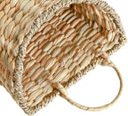 Woven Hanging Wall Basket, Rattan Wall Basket Planter, Front Door Hanger Basket Wreath for Plants,Outdoor Wicker Baskets for Wall,Door Baskets for Flowers Front Door Decor,8.6" D x 5.1" W x 11.6" H
