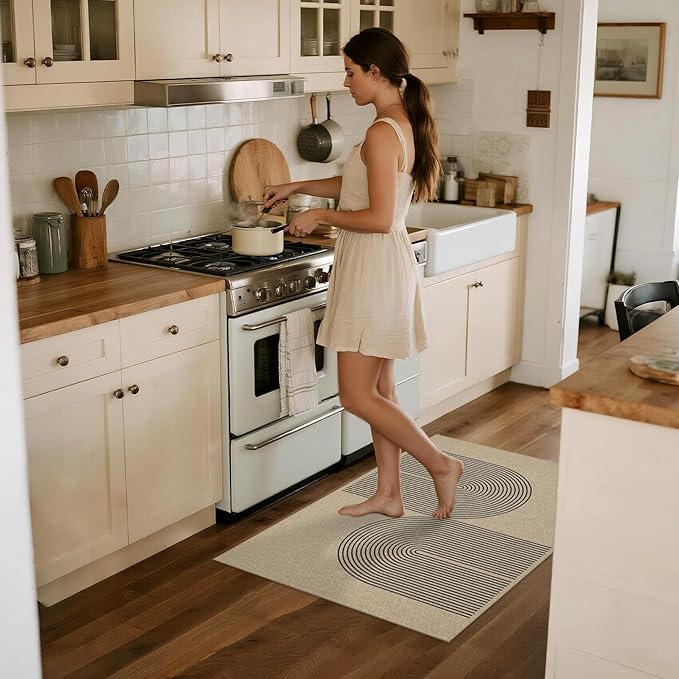Easy Jute Rug 2x3: Indoor Outdoor Natural Boho Front Door Mat Non Slip - Farmhouse Neutral Contemporary Small Carpet for Entryway Kitchen Bathroom Bedroom Washable