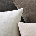 Set of 4 Soft Textured Decorative Throw Pillow Covers 18x18 Inch Cozy Farmhouse Cushion Cover Square Accent Pillow Cases for Bed Couch Sofa Living Room, Neutral