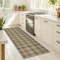 Kitchen Runners Non Skid Washable 6ft - Farmhouse 2x6 Jute Runner Rug for Hallway, Washable Outdoor Carpet for Entryway Indoor, Non Slip Woven Green Plaid Decor