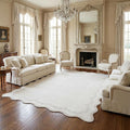 GarveeHome 5x7 Scalloped Area Rug Beige Neutral Washable Rugs for Living Room Bedroom, Soft Low Pile Non Slip Accent Floor Mat Solid Floral Print Throw Rug Farmhouse Indoor Carpet for Dorm Playroom