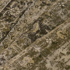 6x9 Washable Area Rug Brown Vintage Distressed Large Rug for Living Room Oriental Soft Thin Indoor Retro Carpet Non Slip Low Pile Floor Cover for Bedroom Dining Room Office Nursery