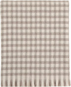 CREVENT Farmhouse Boho Knitted Throw Blanket for Couch Sofa Chair Bed Home Decoration, Soft Warm Cozy Light Weight for Spring Summer Fall (50''X60'' Plaid Tan)