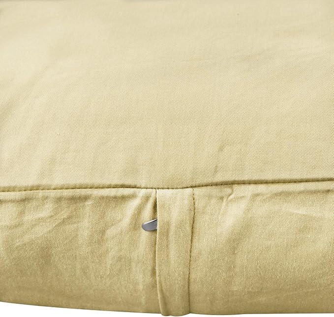 4-Pack 100% Cotton Comfortable Solid Decorative Throw Pillow Case,Thmyo Square Cushion Cover Pillowcase Sublimation Blank Pillow Covers DIY Throw Pillowcase for Sofa Bedroom(22x22 inch/ 55x55cm,Khaki)