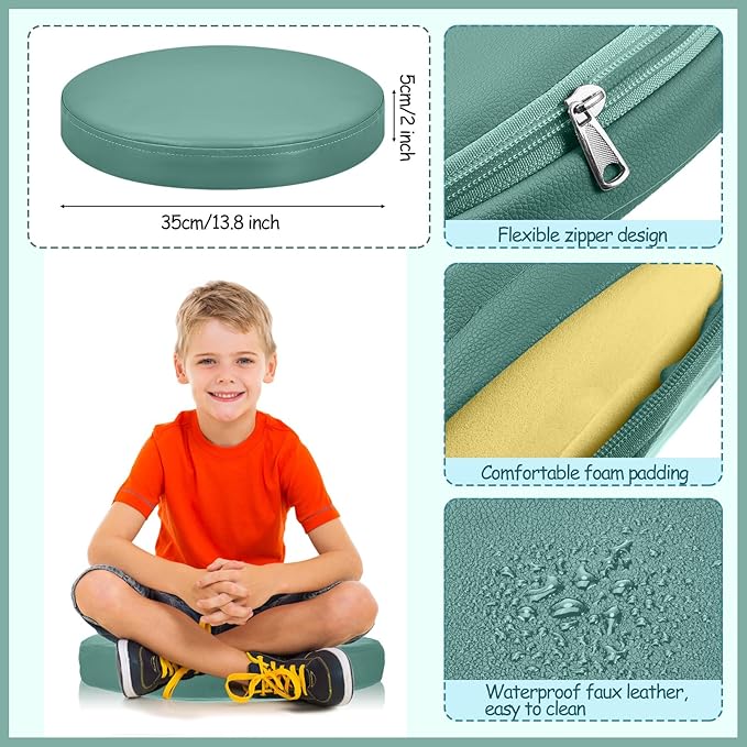 Juexica 5 Pcs Extra Thick Flexible Seating Floor Cushions Assorted Colored Pillow Floor Cushions for Classroom Soft Flexible Seating for Kids Learning Sitting Daycare School Chair (Morandi Colors)