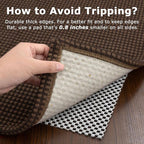 KOZYFLY Long Runners for Hallways 2.6x12 ft Washable Kitchen Runner Non Slip Rubber Backed Hallway Rugs Cotton Entryway Runner Rug Floor Carpet for Indoor Hall, Backdoor, Kitchen, Reddish Brown/Coffee