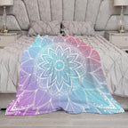 Boho Mandala Floral Throw Blanket Bohemian Flower Blanket for Sofa Bed Couch Chair Or Dorm 60"x80"