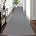 EARTHALL Long Runner Rug 3x12 Ft Washable Runners for Hallways Cotton Non Slip Entryway Runner Braided Kitchen Runner Indoor Outdoor Carpet Runners for Entryway, Hall, Foyers, Charcoal Gray