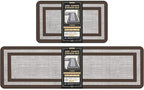 Mattitude Kitchen Mats Set of 2 Cushioned Rugs Anti-Fatigue Mats for Kitchen Floor,Waterproof Non-Slip Mats and Rugs Set for Office,Floor,Laundry 17.3"×29"+17.3"×59",Chocolate