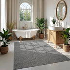 Softlife 5x7 Rugs for Living Room Faux Jute Area Rug Washable Modern Bedroom Rugs Large Non-Slip Farmhouse Floor Carpet for Dining Room Hallway Office Kitchen Entryway, Grey