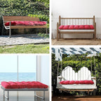 Outdoor Bench Cushion, 48x18x5 Inch, Waterproof Bench Cushion for Outdoor/Indoor Furniture, Tufted Patio Bench Seat Cushion, Fade Resistant Outdoor Cushions for Porch Swing Couch, Burgundy