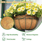 Coco Liners for Planters - 6 Pack 16 Inch Round Hanging Basket Liners, 100% Natural Coconut Fiber Replacement Liners for Hanging Baskets Planters Flowers, Plants, Vegetables (16'' Pack of 6)