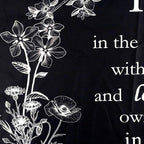 EOBTAIN Black and White Bible Verse Tapestry Wall Hanging Motivational Christian Scripture Quotes Wall Tapestries for Bedroom Rustic Floral Botanical Tapestry for Living Room Dorm Home Decor,80x60 Inch