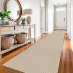 EARTHALL Extra Long Runner Rug 3x16 Ft Washable Runners for Hallways Cotton Non Slip Entryway Runner Braided Kitchen Runner Indoor Outdoor Carpet Runners for Hotels, Hall, Stair, Send/Beige