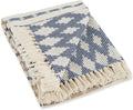 DII California Casual, Colby Southwest Woven Throw, French Blue & Stone, 50x60