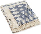 DII California Casual, Colby Southwest Woven Throw, French Blue & Stone, 50x60