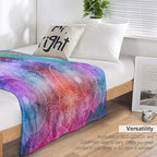 Mandala Throw Blanket Colorful Floral Flowers Bohemian Boho Blanket for Sofa Bed Couch Chair Or Dorm 50"x60"