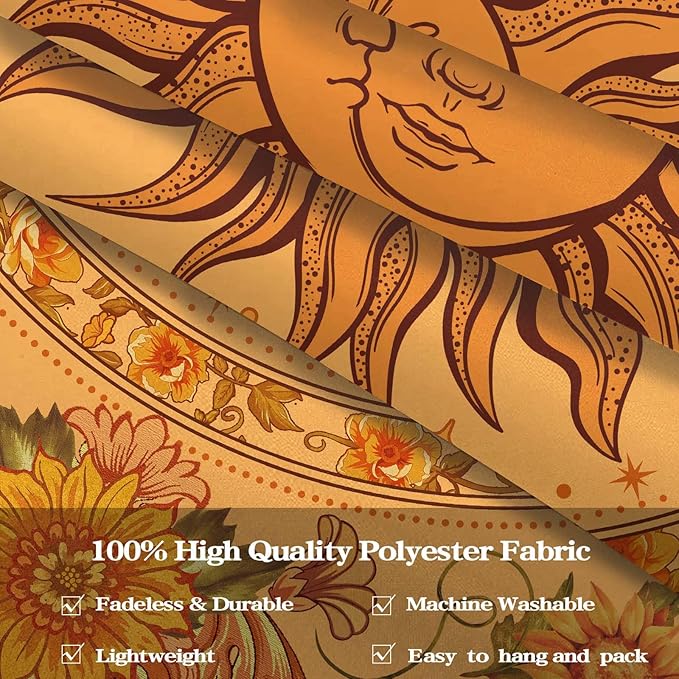 Spenlife Boho Sun and Sunflower Tapestry Bohemian Tapestry for Bedroom Vibrant Tapestries Wall Hanging Bedroom Living Room Wall Art and Home Decor 44x60