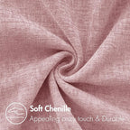 MIULEE Pack of 2 Couch Valentines Throw Pillow Covers 12x20 Inch Soft Spring Blush Pink Chenille Lumbar Pillow Covers for Sofa Living Room Solid Dyed Cases