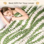 L'AGRATY Chunky Knit Blanket Throw: 60''x80'' Chenille Chunky Knitted Throw Blankets for Twin Bed Couch - Handmade Thick Cable Knit Blanket - Large Crochet Rope Blankets for Home Decor