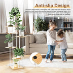 6 Tier Plant Stand Indoor Outdoor, Wood Metal Corner Shelf, Multiple Flower Pot Rack Holder Shelves, Planter Shelf Display Storage Organizer White