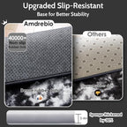 Amdrebio Black White Grey Round Rug 5Ft Circle Area Rugs for Living Room Bedroom, Fluffy Fuzzy Shaggy Furry Rugs for Kids Room Dorm Home Office, Shag Plush Floor Modern Cool Carpet for Men Teen Boys