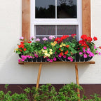 2PCS 24 Inch Window Box Liner Fabric Planter Basket Liner Trough Planter Insert Liner Black Hanging Flower Basket Liners Non-Woven Felt Plant Liner for Planters Fence Garden - Avoid Bird Nesting