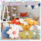 10 Pcs Cute Flower Pillow 15.75 Inch Flower Plush Throw Pillow Aesthetic Decorative Seating Cushion for Spring Back to School First Day of School Sofa Couch Bed Decor(Multi Colored,Multicolor)