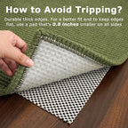 KOZYFLY Runners for Hallways 2x8 ft Washable Kitchen Runner Non Slip Rubber Backed Hall Runners Cotton Entryway Runner Rugs Floor Carpet for Indoor Backdoor Bedroom Kitchen, Bright Green/Earthy Green