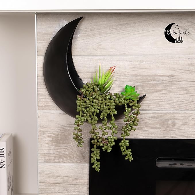 Wall Planter - Window Planter - Hanging Moon Planter - Boho Hanging Planters for Indoor Plants, Succulents, Air Plant, Cactus, Faux, Artificial Plants -Witchy Gifts for Women, Birthdays,Plant Lovers