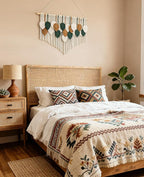 Tempospark Large Macrame Tapestry Wall Hanging, Boho Leave Tassels Tapestries Wall Decor for Living Room, Bedroom, Dining Room, Nursery, Hallway, Balcony